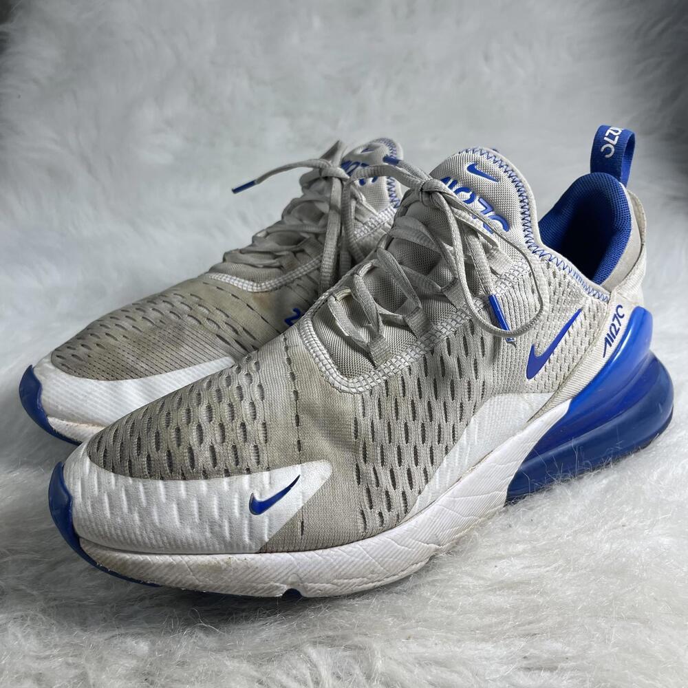 Nike Air Max 270 Rare Kentucky Edition White Royal Blue Shoes Fast Ship Mens 9.5